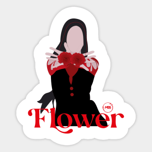 jisoo flower silhouette design Sticker